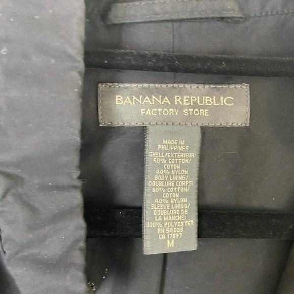 Banana Republic Black short black men jacket Sz M - Picture 7 of 11